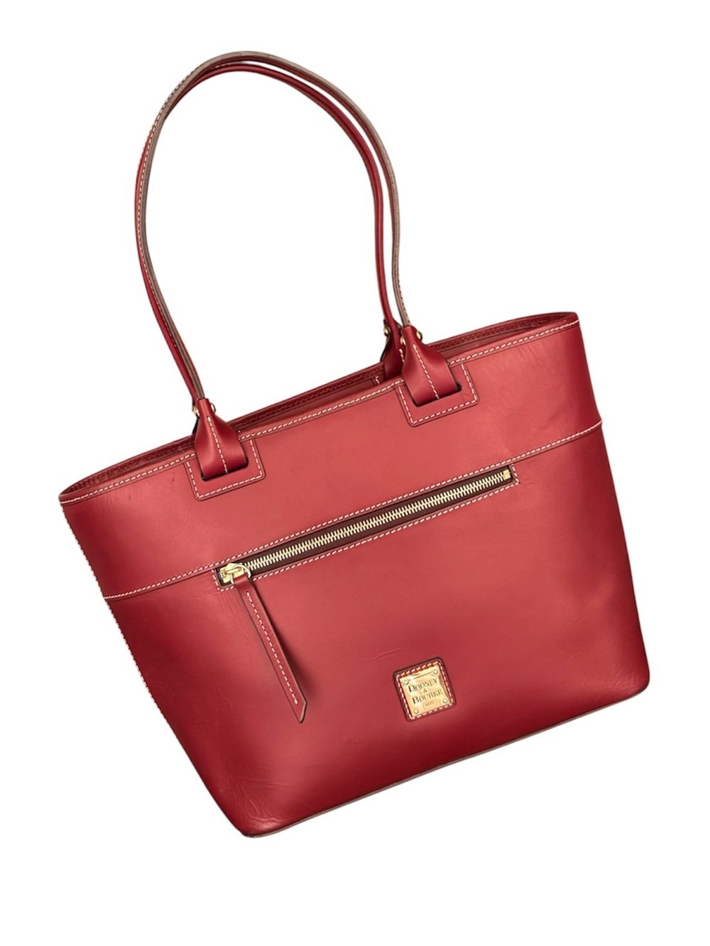Dooney & Bourke Red Leather Tote Bag with COA